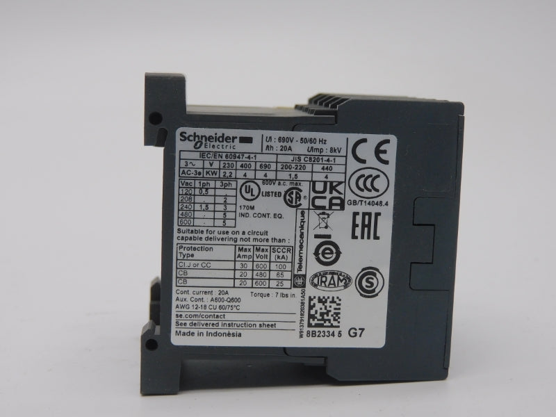 SCHNEIDER ELECTRIC LC1K0910G7 120V 20A (GREEN) NSMP