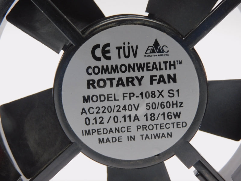 COMMONWEALTH FP-108X 220/240VAC 0.12/0.11A NSMP