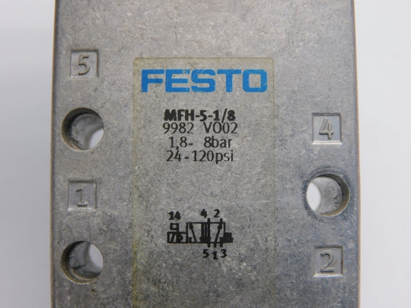 FESTO MFH-5-1/8 9982 24-120PSI UNMP
