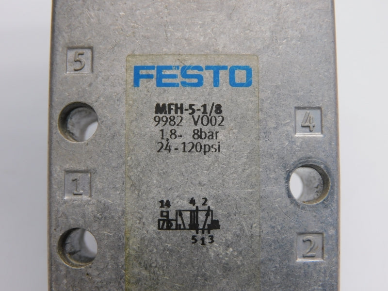 FESTO MFH-5-1/8 9982 24-120PSI UNMP