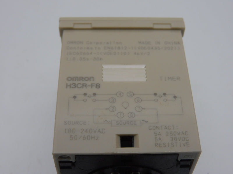 OMRON H3CR-F8 100-240VAC 5A 1.2S-30H NSMP