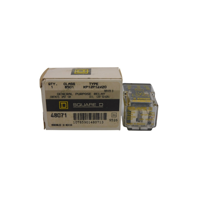 SQUARE D 8501KP12P14V20 SER. D 120V 10A NSMP