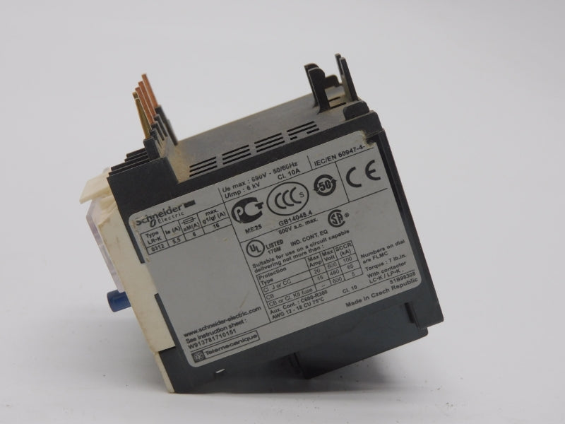 SCHNEIDER ELECTRIC LR2K0312 690V 3.7-5.5A UNMP