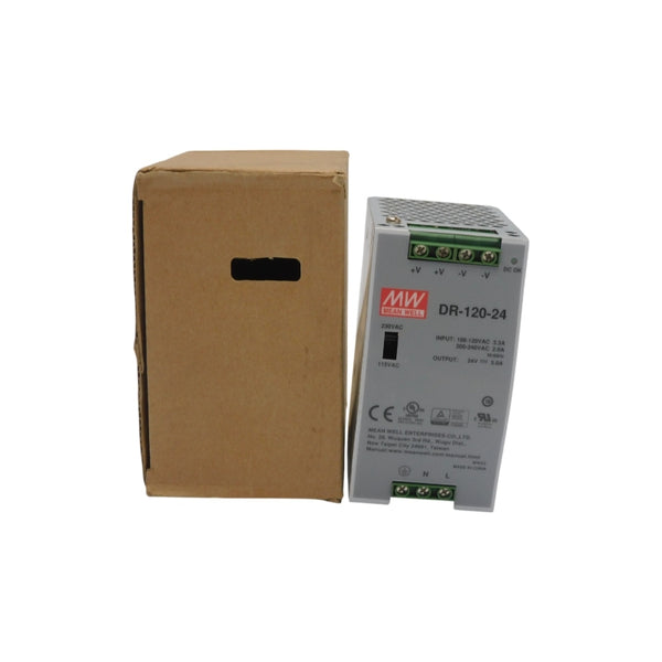 MEAN WELL DR-120-24 200-240VAC 5.0A NSMP