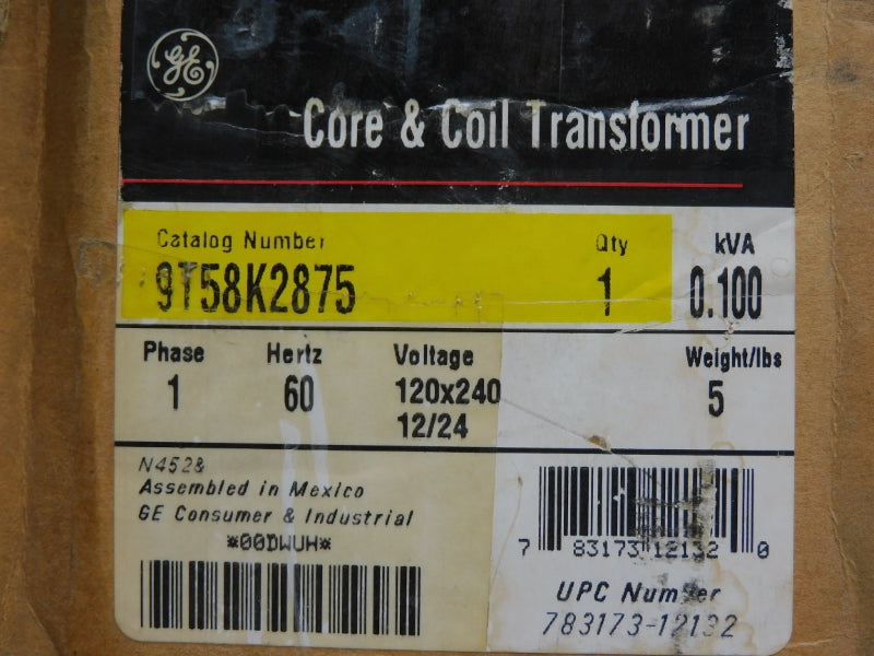 GENERAL ELECTRIC 9T58K2875 120/240V NSMP