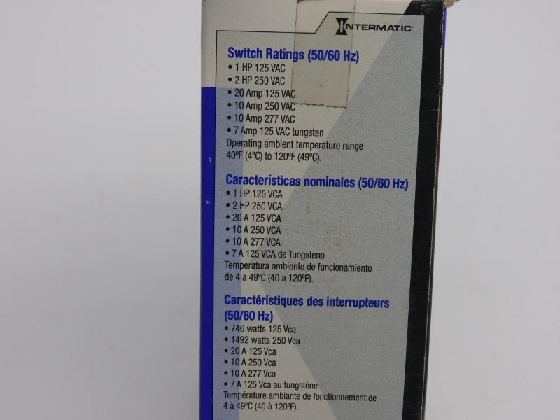 INTERMATIC FD60MC 250VAC 20A 60MIN NSFS