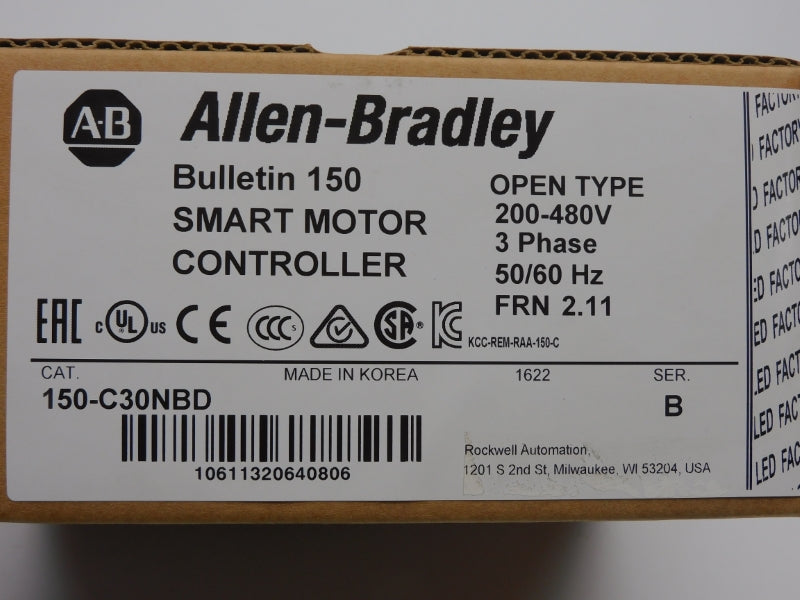 ALLEN BRADLEY 150-C30NBD SER. B F/W 2.11 200-480V NSFS