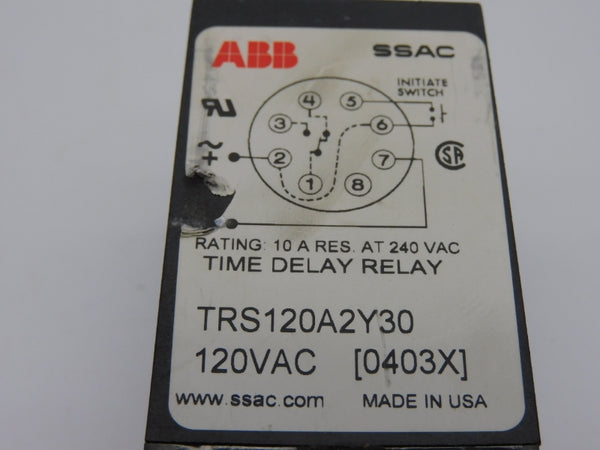 ABB TRS120A2Y30 240VAC 10A 1-30SEC UNMP