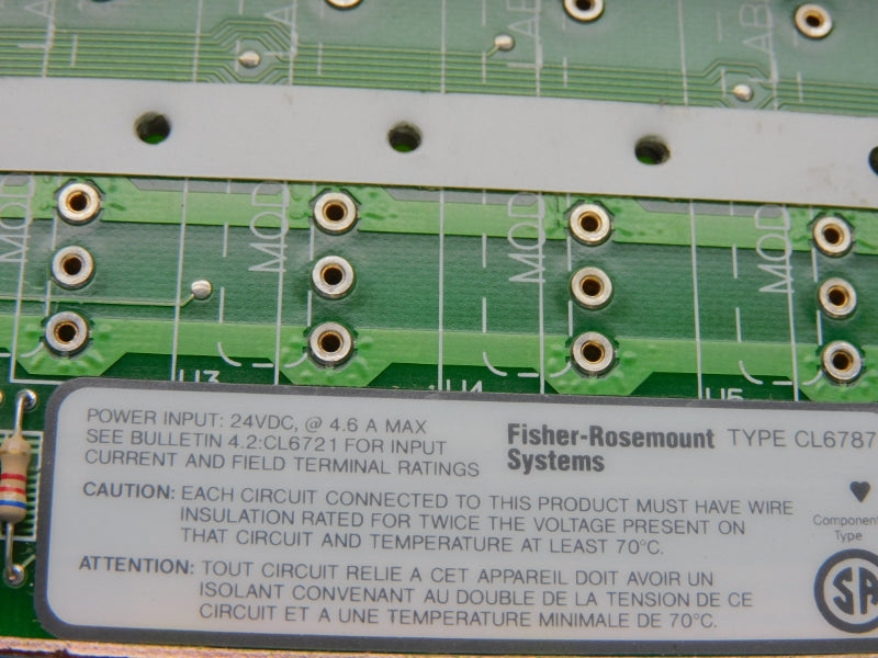 FISHER-ROSEMOUNT 12P0097X012 CL6787X1-A1  REV. B 24VDC 4.6A UNMP