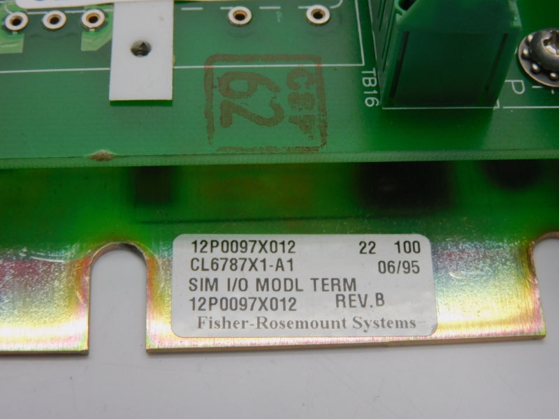 FISHER-ROSEMOUNT 12P0097X012 CL6787X1-A1  REV. B 24VDC 4.6A UNMP