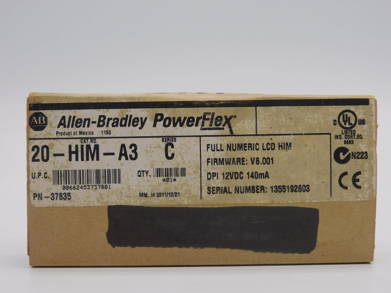 ALLEN BRADLEY 20-HIM-A3 SER. C F/W 6.001 12VDC DATE: 2011 NSFS