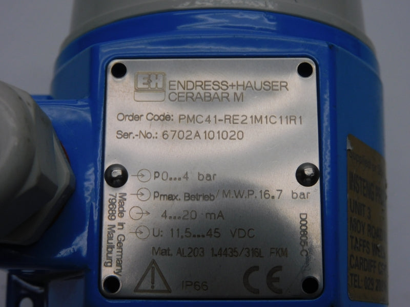 ENDRESS+HAUSER PMC41-RE21M1C11R1 11.5-45VDC NSNP