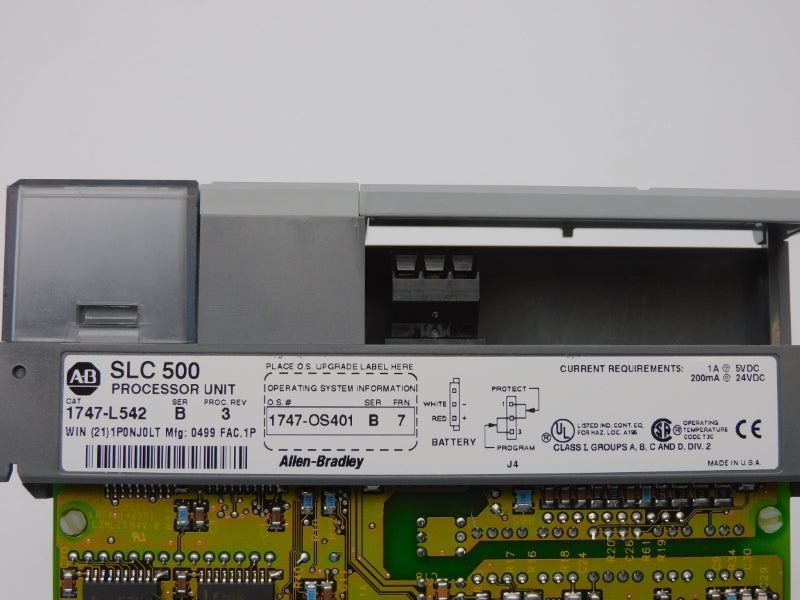 ALLEN BRADLEY 1747-L542 SER. B F/W 7 24VDC 1A NSMP