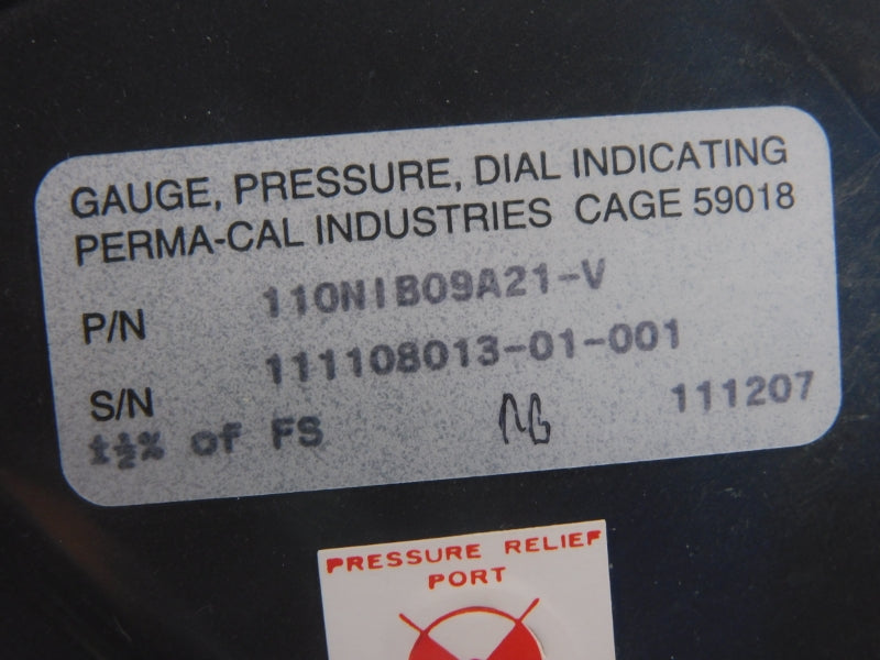 PERMA-CAL INDUSTRIES 110NIB09A21-V 600PSI NSMP