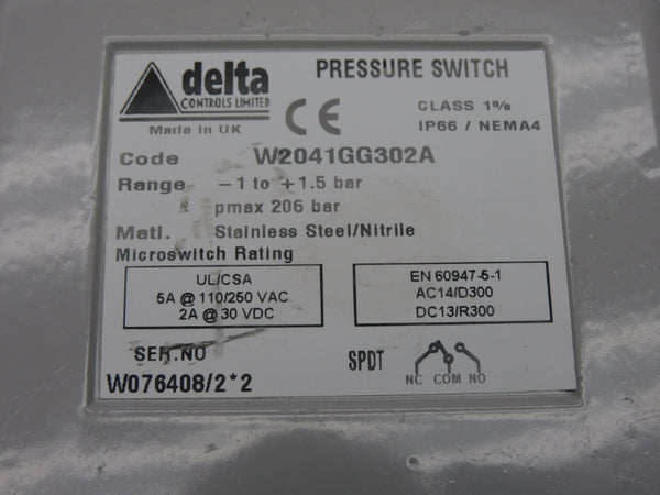DELTA CONTROLS LIMITED W2041GG302A 250VAC 5A NSNP