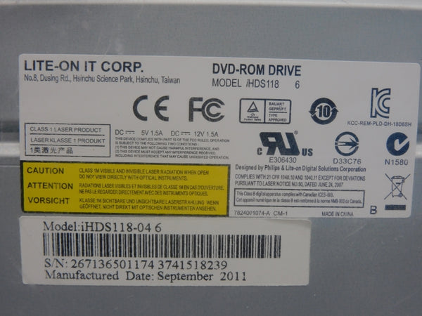 LITE-ON IT CORP. IHDS118-04 12V 1.5A NSMP