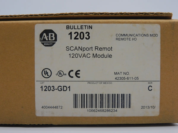 ALLEN BRADLEY 1203-GD1 SER. C 120VAC DATE: 2013 NSFS