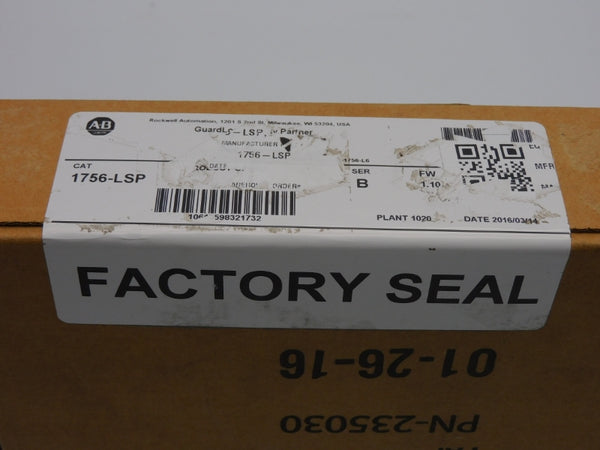 ALLEN BRADLEY 1756-LSP SER. B F/W 1.10 DATE: 2016 NSFS
