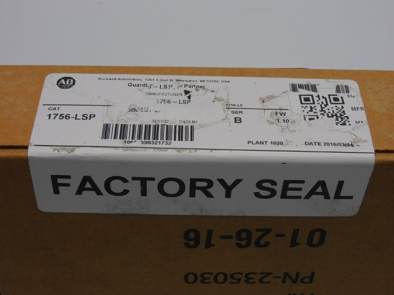 ALLEN BRADLEY 1756-LSP SER. B F/W 1.10 DATE: 2016 NSFS
