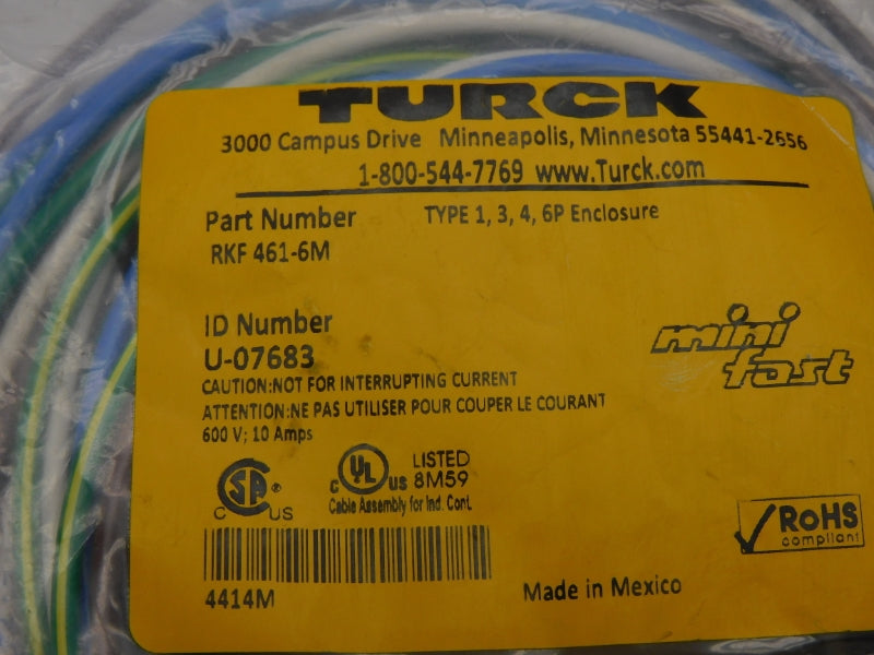 TURCK RKF461-6M U-07683 600V 10A NSMP