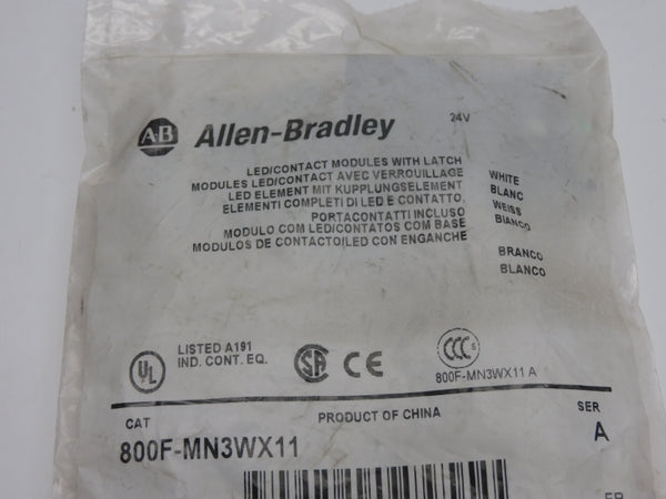 ALLEN BRADLEY 800F-MN3WX11 SER. A NSMP