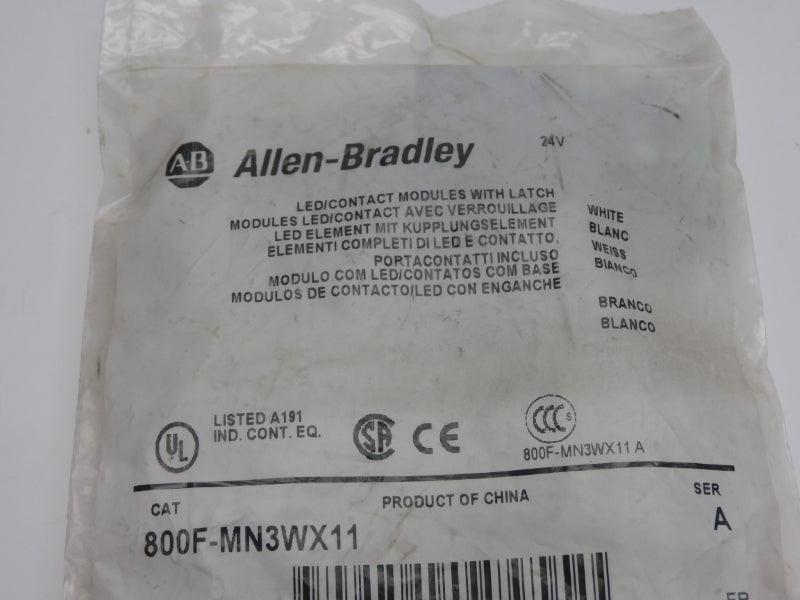 ALLEN BRADLEY 800F-MN3WX11 SER. A NSMP