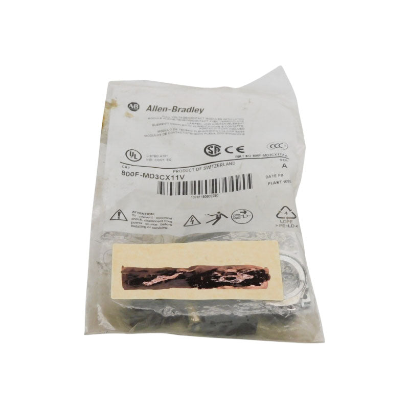 ALLEN BRADLEY 800F-MD3CX11V SER. A NSMP