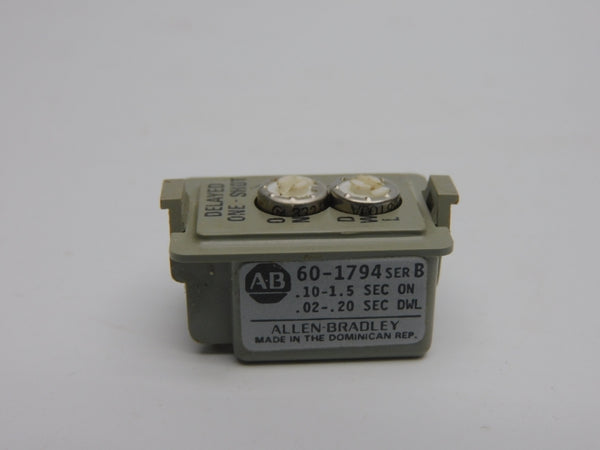 ALLEN BRADLEY 60-1794 SER. B .10-1.5S (BK/YL) NSMP