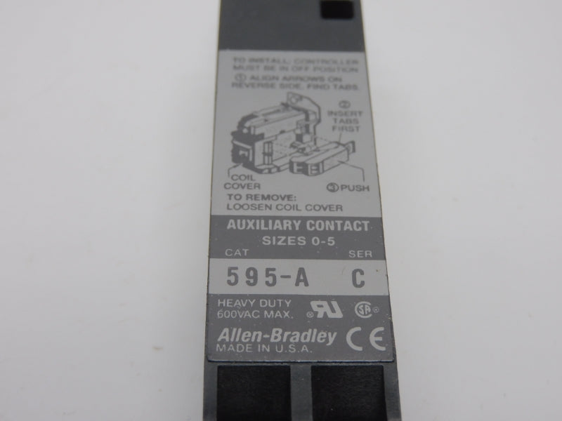 ALLEN BRADLEY 595-A SER. C 600VAC (WH) NSMP