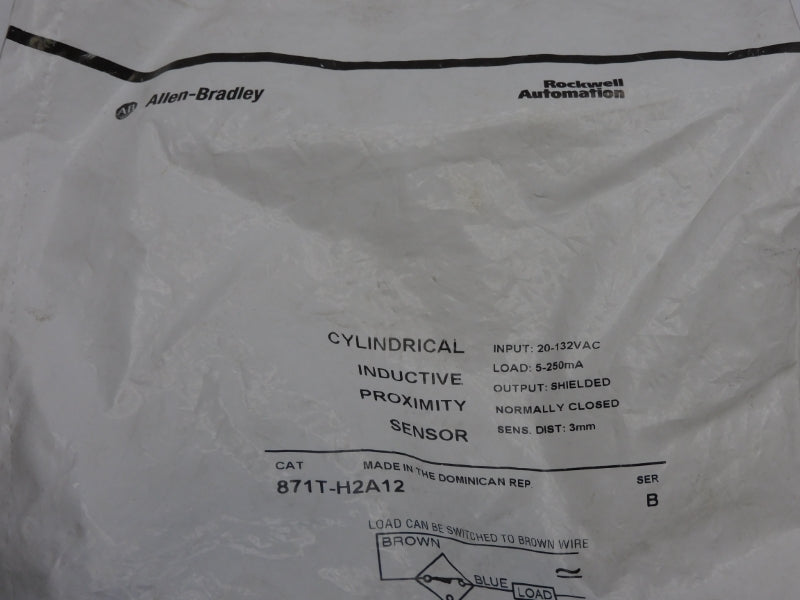 ALLEN BRADLEY 871T-H2A12 SER. B 20-132VAC NSMP