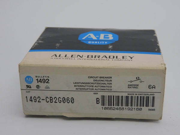 ALLEN BRADLEY 1492-CB2G060 SER. B 480VAC 6A (BK/BL) NSMP