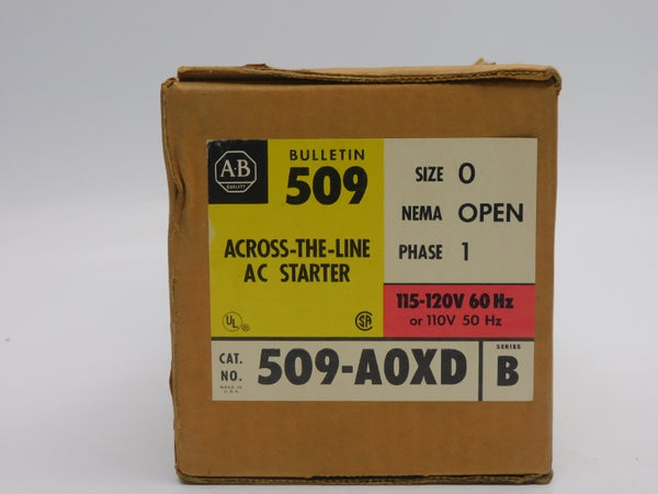 ALLEN BRADLEY 509-A0XD SER. B 110/115-120V (BR/YL) NSMP
