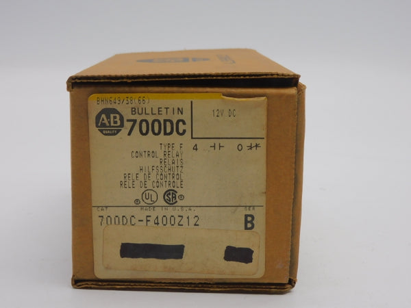 ALLEN BRADLEY 700DC-F400Z12 SER. B 12VDC 10A (BR/YL) NSMP