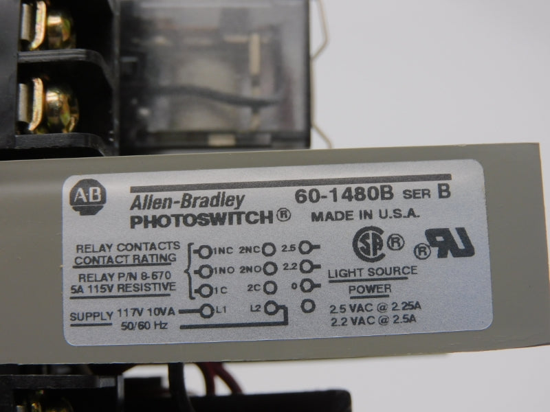 ALLEN BRADLEY 60-1480B SER. B 117V 2.25A (BR/WH) NSMP