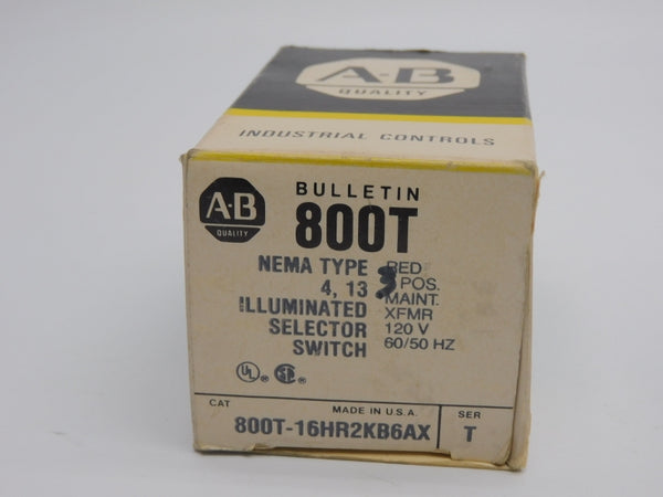 ALLEN BRADLEY 800T-16HR2KB6AX SER. T 120V (BK/YL) NSMP