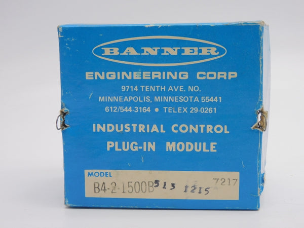 BANNER ENGINEERING B4-2-1500B 12-18VDC .250A NSMP