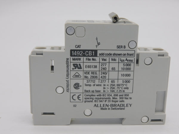 ALLEN BRADLEY 1492-CB1G050 SER. B 277VAC 5A (GY/BL) NSMP
