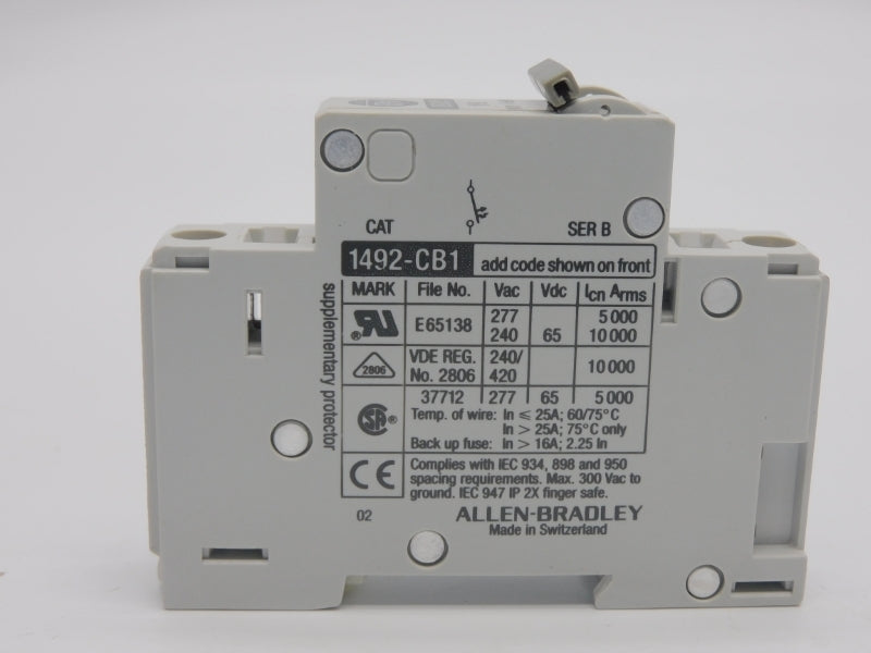 ALLEN BRADLEY 1492-CB1G050 SER. B 277VAC 5A (GY/BL) NSMP