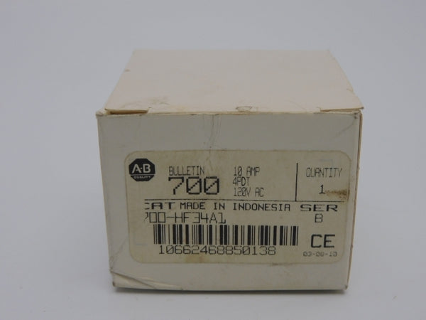 ALLEN BRADLEY 700-HF34A1 SER. B 120VAC 10A (WH) NSMP