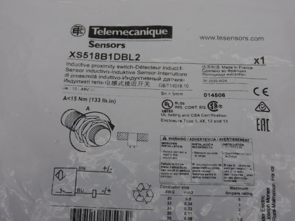 TELEMECANIQUE XS518B1DBL2 12-48V NSMP