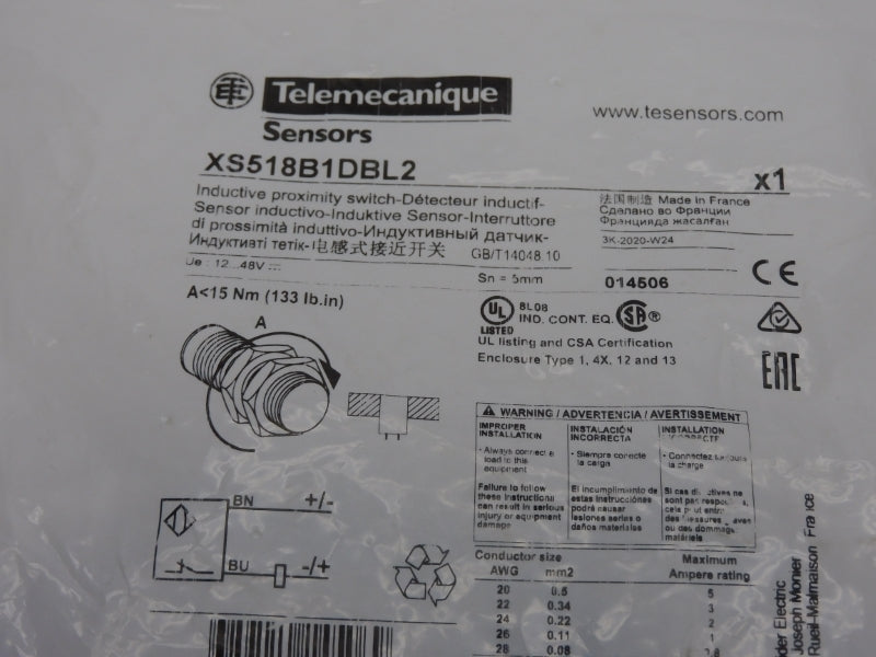 TELEMECANIQUE XS518B1DBL2 12-48V NSMP