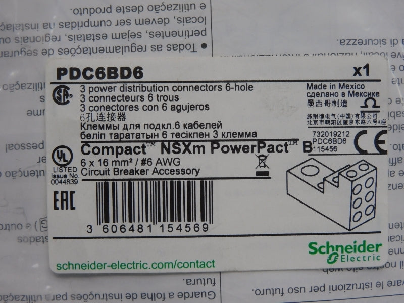 SCHNEIDER ELECTRIC PDC6BD6 (PKG OF 3) NSMP