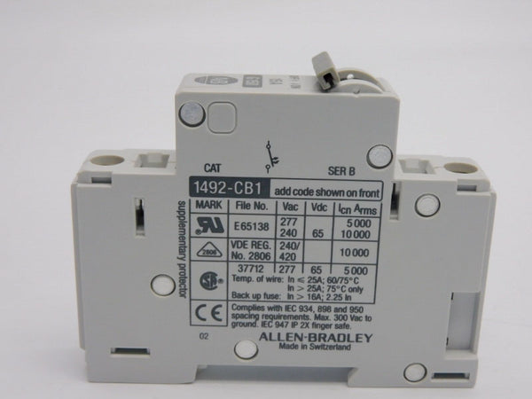 ALLEN BRADLEY 1492-CB1G150 SER. B 277VAC 15A (GY/BL) NSMP