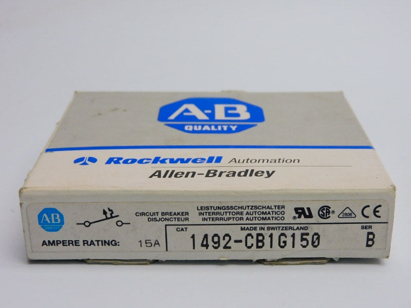 ALLEN BRADLEY 1492-CB1G150 SER. B 277VAC 15A (GY/BL) NSMP