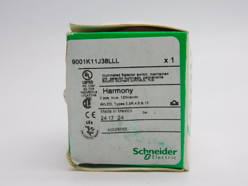 SCHNEIDER ELECTRIC 9001K11J38LLL SER. L 120VAC/DC NSMP