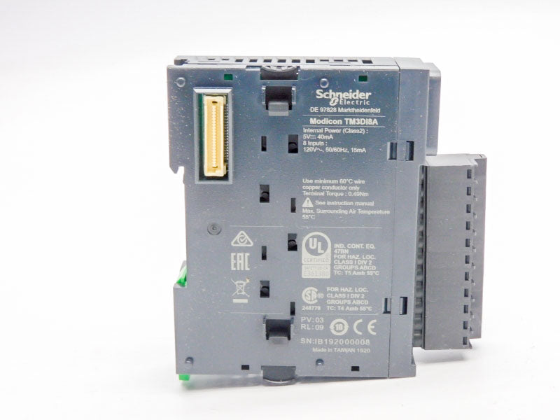 SCHNEIDER ELECTRIC TM3DI8A 120VAC (GREEN) NSMP