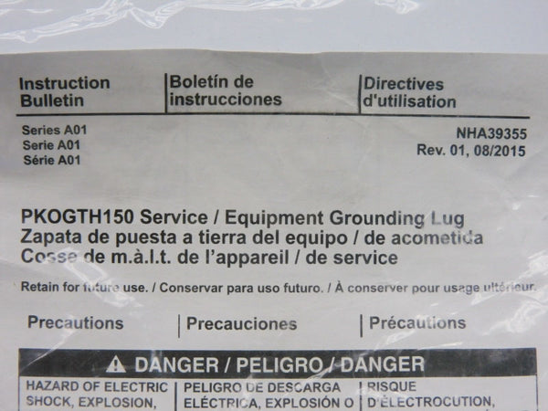 SQUARE D PKOGTH150 SER. A01 REV. 01 NSMP