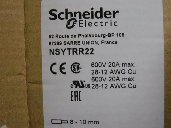 SCHNEIDER ELECTRIC NSYTRR22 600V 20A (PKG OF 50) NSMP