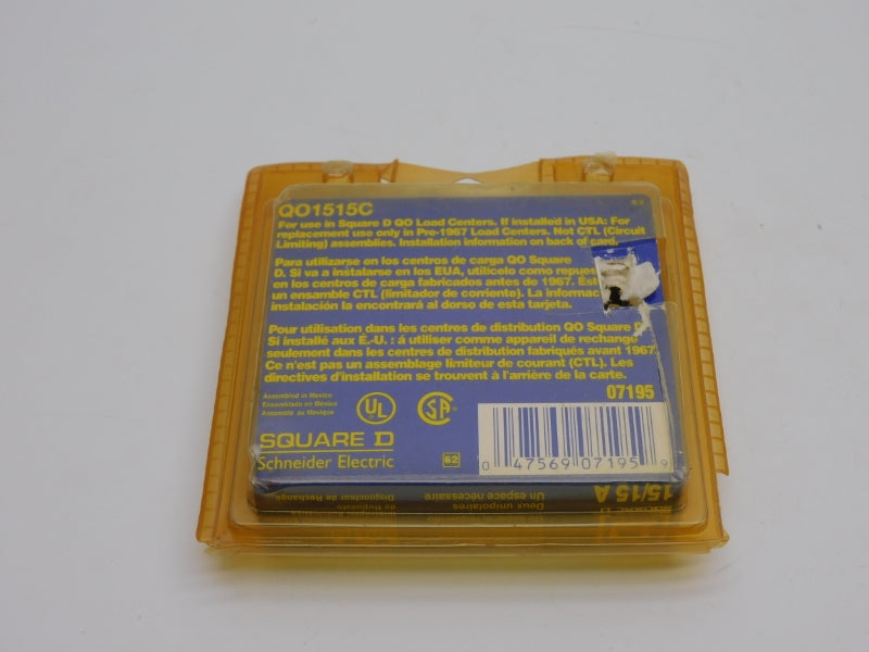 SQUARE D QO1515C 120/240V 15/15A NSMP