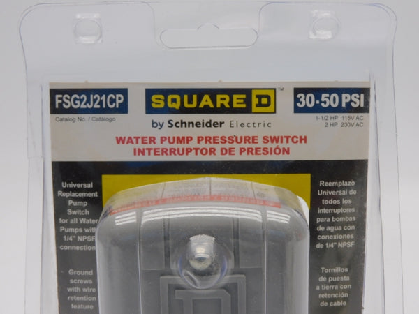 SQUARE D FSG2J21CP 230VAC 30-50PSI NSMP